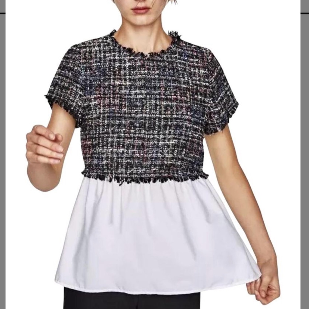 Zara tweed top
